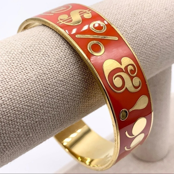 Kate Spade Pardon My French Red Orange Bangle Bracelet - Picture 1 of 6